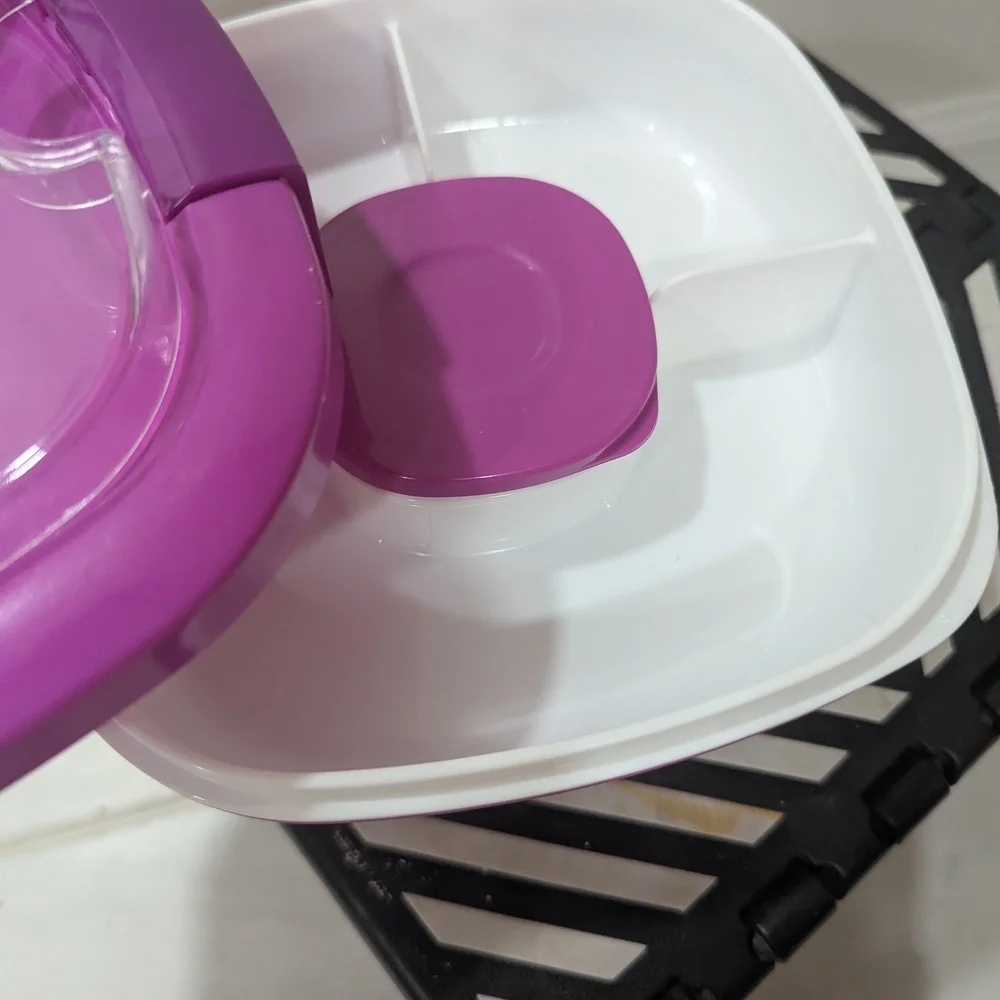 Purple Bento Lunch Box with Fork